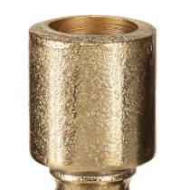 Artículo Candelabro para botellas de metal aspecto antiguo dorado claro H15cm
