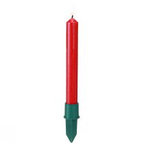 Artículo Portavelas para velas de palo plástico verde Ø2,2cm 5 piezas