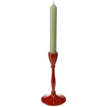 Artículo Candelabro para velas cónicas Candelabro cónico Rojo H17cm