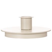 Artículo Portavelas redondos color crema para velas cónicas, decoración de mesa, 10 cm, 2 unidades