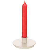 Artículo Portavelas redondos color crema para velas cónicas, decoración de mesa, 10 cm, 2 unidades
