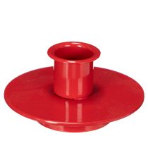 Artículo Pequeños portavelas rojos para velas cónicas de 8 cm, 3 unidades.