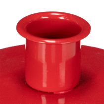 Artículo Pequeños portavelas rojos para velas cónicas de 8 cm, 3 unidades.