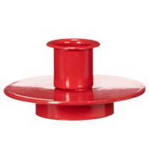 Artículo Pequeños portavelas rojos para velas cónicas de 8 cm, 3 unidades.