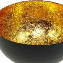Decoración de mesa Cuenco navideño oro negro Ø8cm H4cm