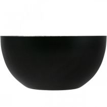 Artículo Candelabro negro plata decoración navideña Ø13cm H6.5cm