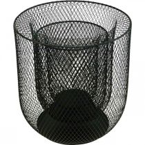 Artículo Candelabro cesta de alambre de metal negro Ø28,5/18cm juego de 2