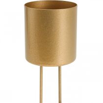 Artículo Portavelas enchufable portavelas dorado metal Ø5cm 4 piezas