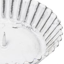 Artículo Portavelas enchufable molde para tarta blanco Ø10cm 4ud