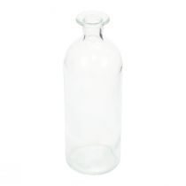 Artículo Portavelas botellas decorativas mini jarrones vidrio transparente Al. 19,5 cm 6 piezas