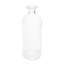 Artículo Portavelas botellas decorativas mini jarrones vidrio transparente H19,5cm 6 piezas