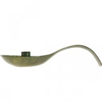 Artículo Candelero cuchara metal aspecto antiguo patinado 25x11x5cm