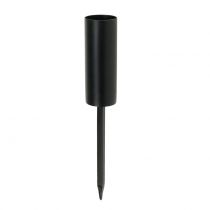 Artículo Portavelas negro para velas de palo 15cm 4ud