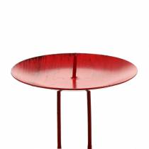 Artículo Portavelas enchufable rojo Ø6,5cm 4 piezas