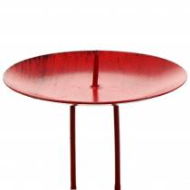 Artículo Portavelas enchufable rojo Ø9cm 4 piezas