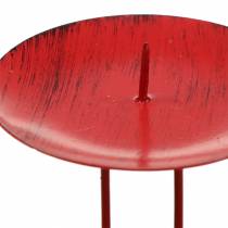 Artículo Portavelas enchufable rojo Ø9cm 4 piezas