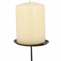 Artículo Portavelas marrón Ø6cm 4 piezas