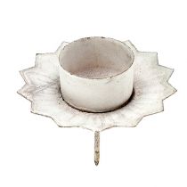 Artículo Portavelas para velas de té Portavelas Crema Ø9cm 4uds