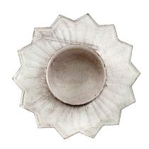 Artículo Portavelas para velas de té Portavelas Crema Ø9cm 4uds