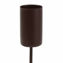 Artículo Portavelas para velas de palo marrón Ø2,3cm H14cm 4 piezas