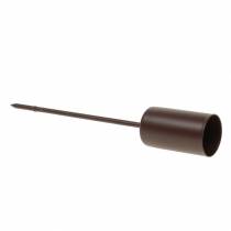 Artículo Portavelas para velas de palo marrón Ø2,3cm H14cm 4 piezas