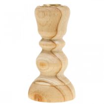 Artículo Candelero de madera torneado casa de campo H11cm 3pcs