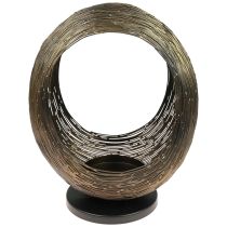 Artículo Candelero escultura decorativa de metal portavelas Al. 45 cm