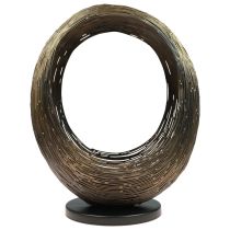 Candelero escultura decorativa de metal portavelas Al. 45 cm
