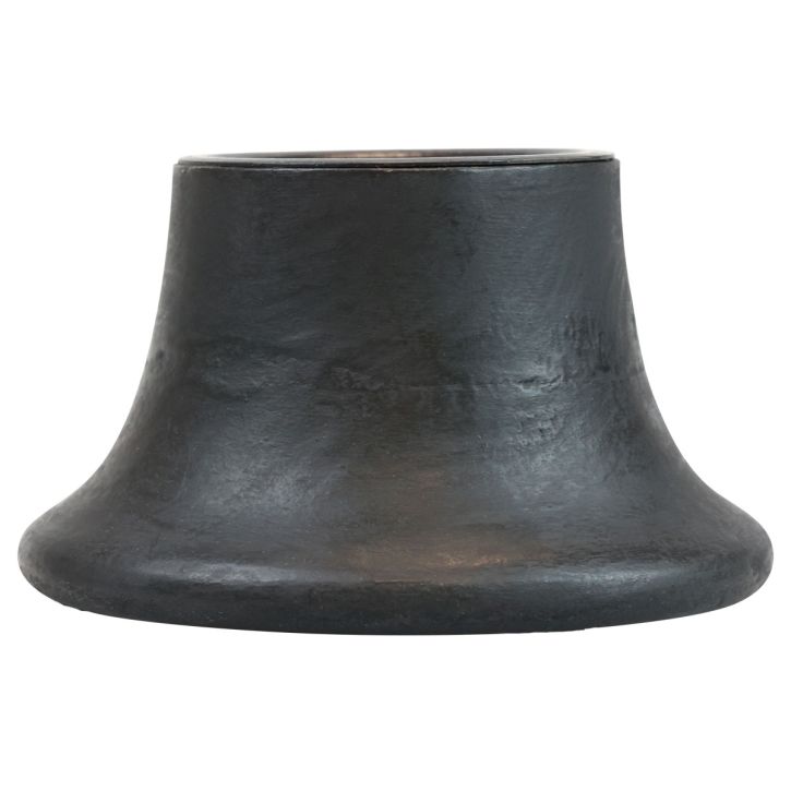 Artículo Candelabro portavelas negro cerámica Ø12,5cm H7cm