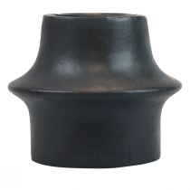 Artículo Portavelas portavelas negro cerámica Ø12cm H9cm