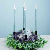 Artículo Portavelas negro para velas de palo 15cm 4ud