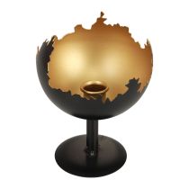 Decoración de mesa portavelas navideño metal 15,5cm Ø12cm