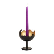 Decoración de mesa portavelas navideño metal 15,5cm Ø12cm
