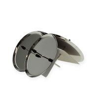 Artículo Portavelas plateado Ø7cm 4 piezas