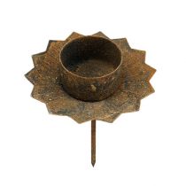 Artículo Portavelas para pegar portavelas marrón H8.5cm 4uds