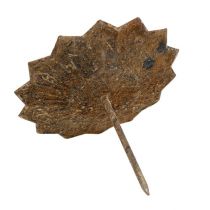 Artículo Portavelas para pegar portavelas marrón H8.5cm 4uds