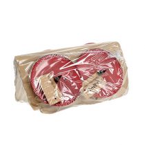 Artículo Portavelas para pegar rojo Ø8cm 4pcs