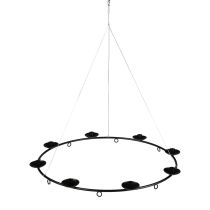 Candelero candelabro colgante negro portavelas Ø39cm