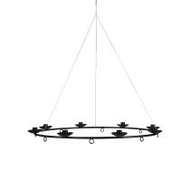 Artículo Candelero candelabro colgante negro portavelas Ø39cm