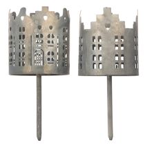 Artículo Portavelas y candelabro con estaca, diseño de casa, 6 cm, 2 piezas
