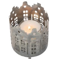 Artículo Portavelas y candelabro con estaca, diseño de casa, 6 cm, 2 piezas