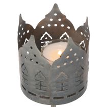 Artículo Portavelas con punta, portavelas en forma de casa para velas cilíndricas, 6 cm, 2 unidades
