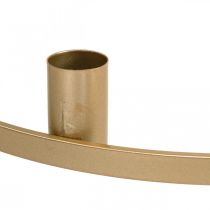 Artículo Candelabro de aro, de metal, dorado mate, Ø35cm