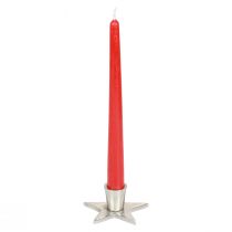 Artículo Candelabro candelabro de palo plateado estrella 8x8x4,5cm 4ud