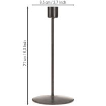 Artículo Candelabro marrón antiguo H21,5cm 2 piezas