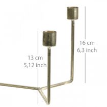 Artículo Candelero para bandeja portavelas champagne metal 37 × 17 × 18cm
