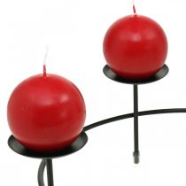 Artículo Candelero para 4 velas metal negro decoracion mesa Ø23.5cm 2uds