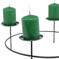 Artículo Candelabro para 4 velas Portavelas de metal negro Ø28,5cm 2uds