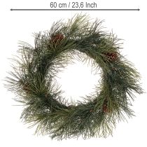 Artículo Corona de ramas de pino artificiales con piñas de 60 cm
