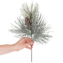 Artículo Rama de pino artificial con piñas, de invierno, 40 cm.